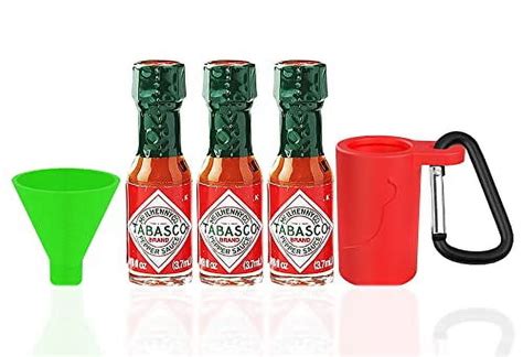 Mini Tabasco Hot Sauce Keychain Includes Mini Hot Sauce Bottles Oz With Travel Hot