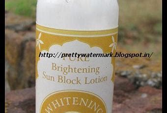 Pure Brightening Sun Block Lotion - Whitening Lotion-Review - Paperblog