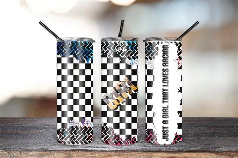 Oz Skinny Tumbler Checkered Flag Car Graphic By Khampol Shop Design