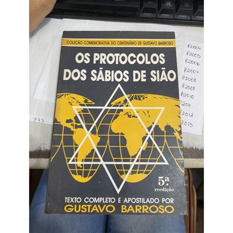 Os Protocolos Dos Sabios De Sião - Os protocolos dos sábios de sião de Gustavo Barroso | Shopee Brasil