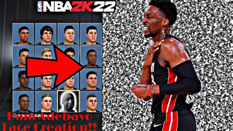 Nba K Current Gen How To Make Bam Adebayo Face Creation Youtube