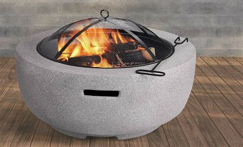 Large Fire Pit Bowl And Bbq Grill Patio Fire Large Outdoor Fire Pit 60cm