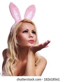 Sexy Woman Bunny Ears Playboy Blonde Stock Photo 182206691 Shutterstock