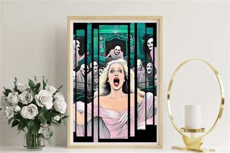 Retro Horror Art Woman In Theatre Graphic By Madebykristina