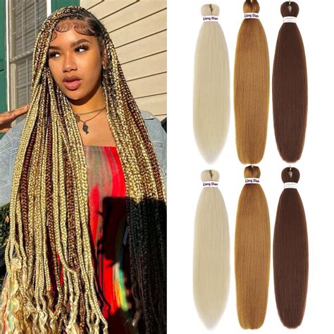 Amazon Liang Dian Pre Stretched Braiding Hair Inch Pcs Hot Water Setting Synthetic