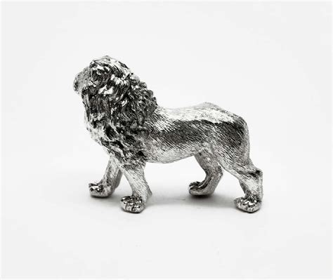 925 Solid Cast Hallmarked Sterling Silver Lion Animal Model Etsy