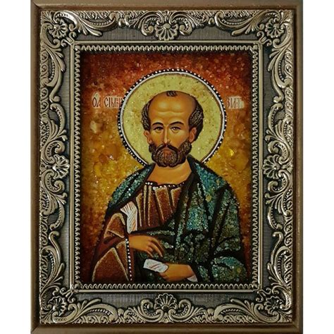 ENFANT | Икона в янтаре на заказ Св. Апостол Симон Зилот. Цена, купить ...