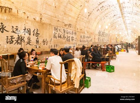 CHONGQING CHINA OCTOBER Citizens And Tourists Enjoy Hot Pot At The Largest
