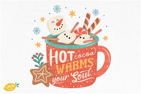 Hand Drawn Christmas Hot Cocoa Png Graphic By Lemon Design Creative Fabrica
