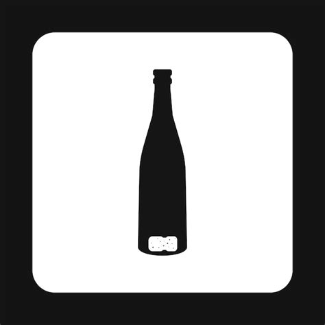 Icono De Botella De Vino Vac A En Estilo Simple Aislado En Fondo Blanco