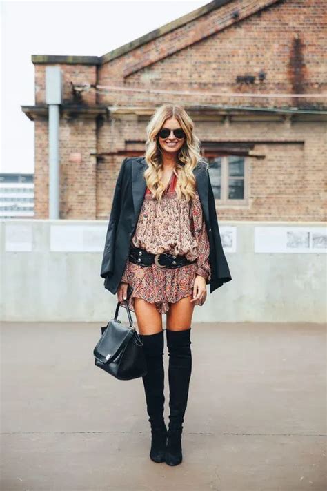 35 Cute Dresses To Wear With Thigh High Boots Belletag