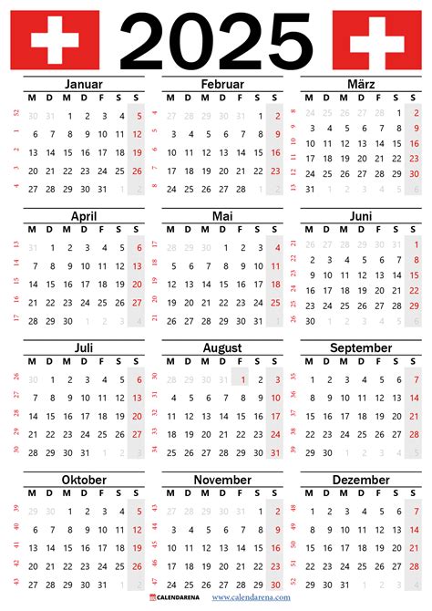 Kalender 2025 zum ausdrucken schweiz - hamouda chokri - Medium