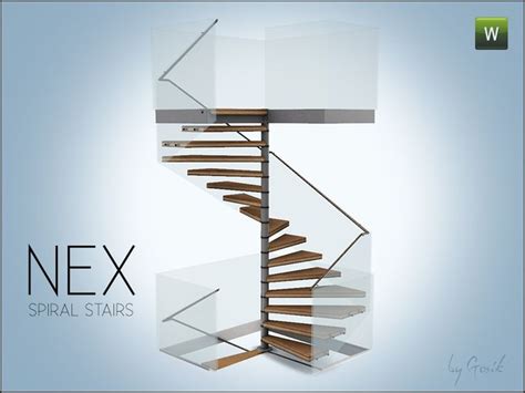 Gosik S Nex Square Spiral Stairs Sims House Sims 4 Cc Furniture Sims