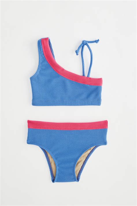 Malla Bikini Hanes Lycra Nena Top Un Hombro Vedetina Surf