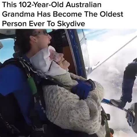 102 Year Old Australian Woman Becomes The Oldest Skydiver Ever R