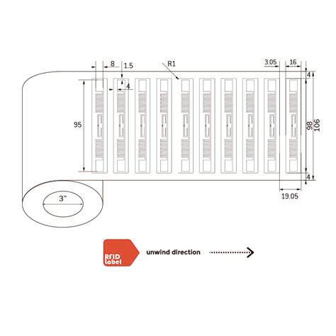 Impinj Monza® 4qt Coated Paper Uhf Rfid Label 98×16 Mm Rfid Label