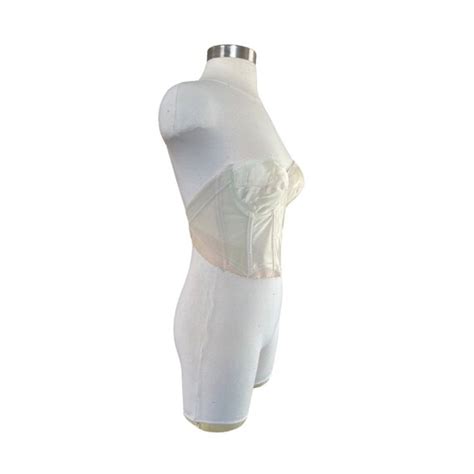 S Vintage Nude Strapless Bustier Backless Vint Gem