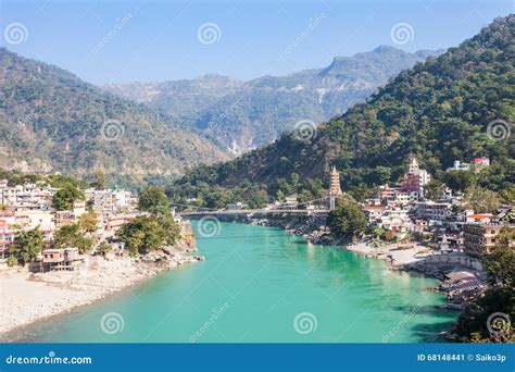 Rishikesh in India stock image. Image of hindu, nature - 68148441