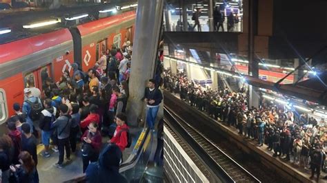 Falha Na Linha Safira Da Cptm Deixa Esta Es Lotadas Em Sp