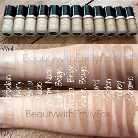 Too Faced Born This Way Foundation L R Porcelain Ivory Vanilla Nude Warm Nude Light