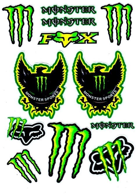 Наклейки монстр (50 фото)