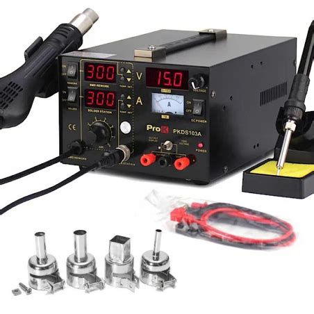 Hot Air SMD Soldering And Desoldering Station With Power Supply 0 15V