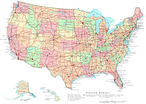Printable USA Map With States Labeled | Printable Map Of USA