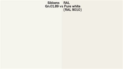 Sikkens Gn 01 89 Vs Ral Pure White Ral 9010 Side By Side Comparison