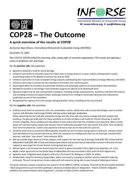 INFORSE - International Network for Sustainable Energy