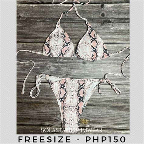 Shein Snake Print String Bikini Women S Fashion Swimwear Bikinis