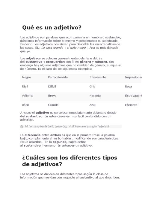 Que Es Un Adjetivo 11
