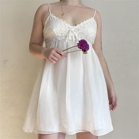 Ethereal Lace Babydoll Lingerie Dress Made From Depop