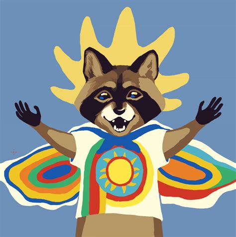 An Unfinished Sun God Raccoon Rucsd