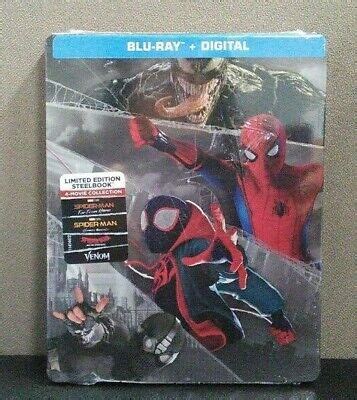 SPIDER MAN 4 MOVIE Collection Blu Ray Digital Steelbook Brand New