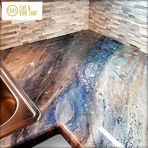 Столешница из эпоксидной смолы под мрамор 93 фото