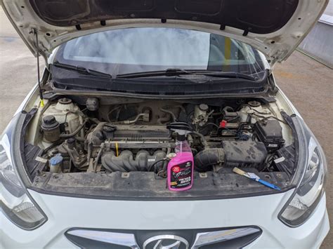 Замена масла + чистка — Hyundai Solaris (1G), 1,6 л, 2014 года ...