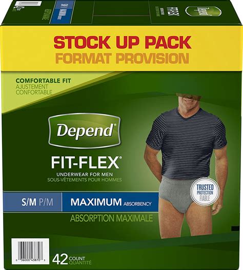 Depend Fit Flex Incontinence Underwear For Men Maximum Absorbency S M