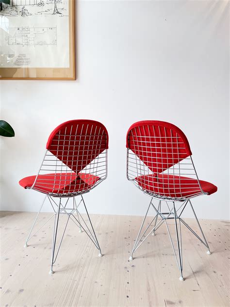 Red Bikini Eames Wire Chairs heyday möbel
