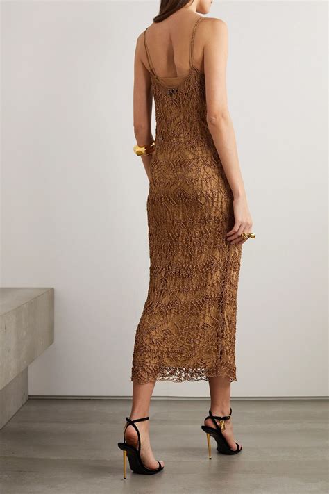 Tom Ford Crochet Knit Midi Dress The Outnet