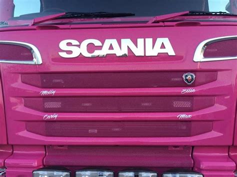 Ярко-розовый грузовик самосвал Scania “Принцесса” - он собирает ...