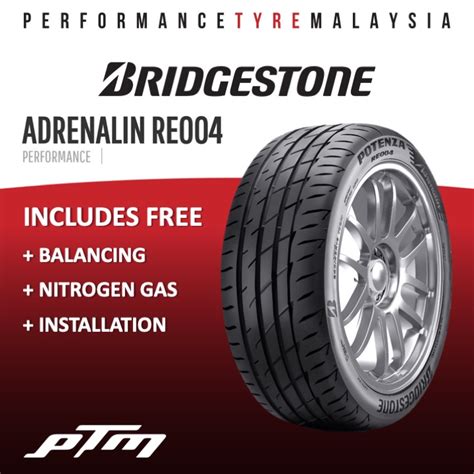 15 16 17 18 inch Bridgestone Potenza Re004 Tyre (FREE INSTALLATION ...