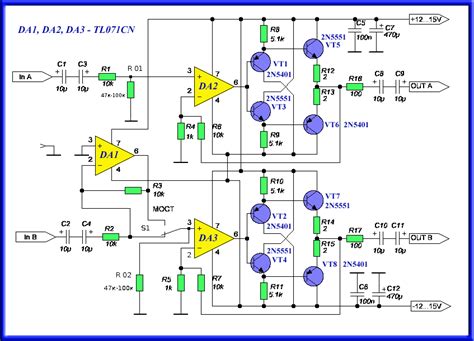 Высококачественный предварительный усилитель с темброблоком схема hi end