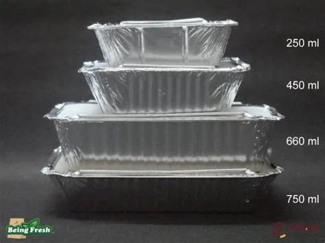 Healthwrap Silver Ml Aluminium Foil Containers For Food Packaging