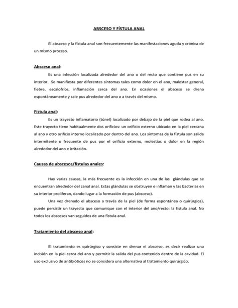 Absceso Y F Stula Anal Dr Alberto Paraj Calvo