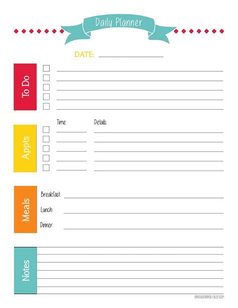 Daily Planner Template - Excel Templates - Excel Templates