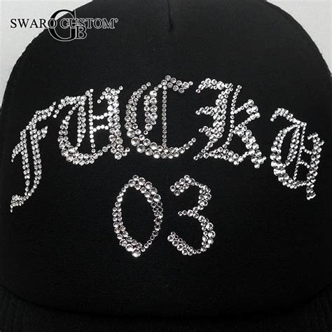 スワロ キャップ FUCK U ナンバー スワロフスキー CAP