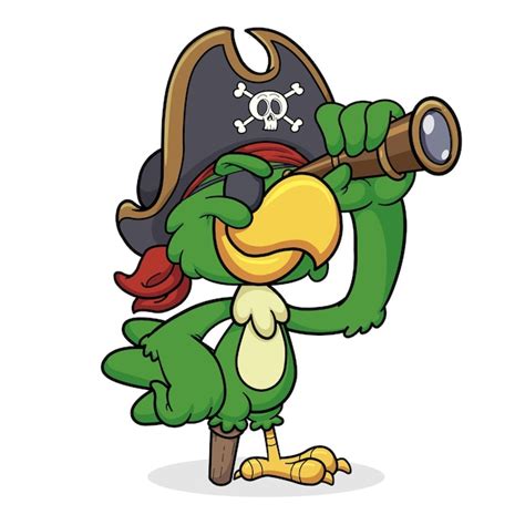 Premium Vector Parrot Pirate