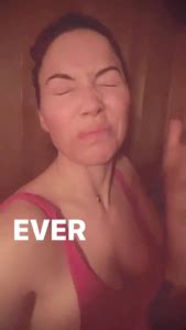 INSTA Whitney Cummings Slapping Herself To Wake Up Side Boob And More In The Sauna