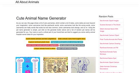 Cute Animal Name Generator