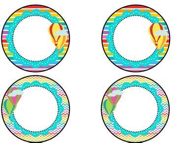 Hot Air Balloon Labels Editable By Teaching With Peace Tpt